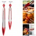 Silicone Kitchen Food Tongs 2 Pack Sinide 9’’ & 12’’ Stainless Steel Cooking Tongs with Silicone Rubber Tips and Locking None Stick Heat Resistant Design for Salad BBQ Grilling Steak (Red) - B01A59KA1Y